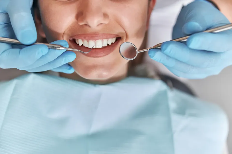 Abstract background representing cosmetic dental bonding treatment areas