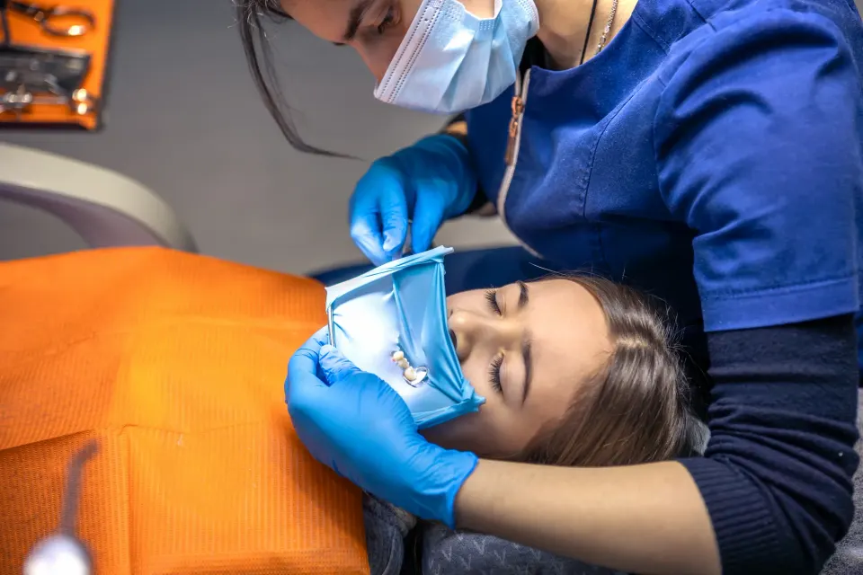 Abstract calming dental office background at Enclave Dental Lake Mary FL
