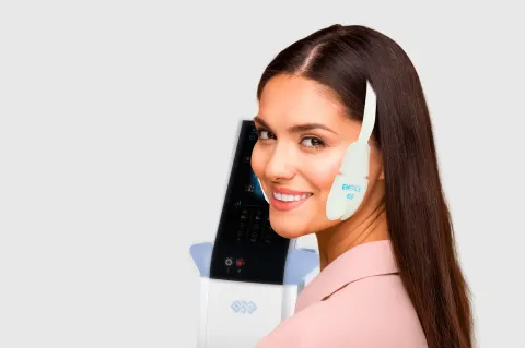 Patient receiving Emface TMJ treatment at Enclave Dental in Lake Mary, FL