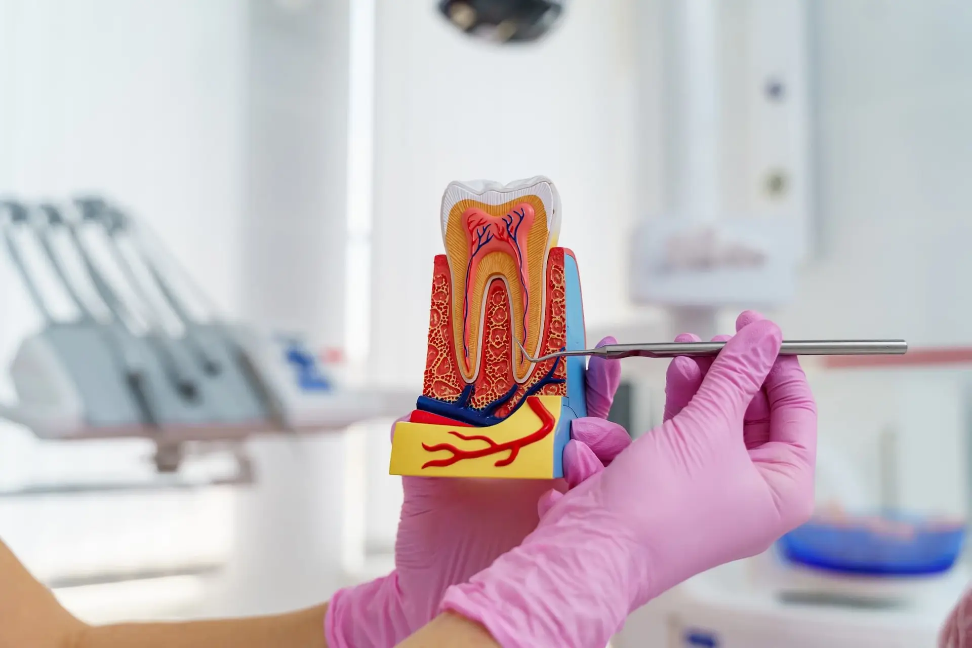 Patient receiving comfortable root canal treatment at Enclave Dental in Lake Mary, FL