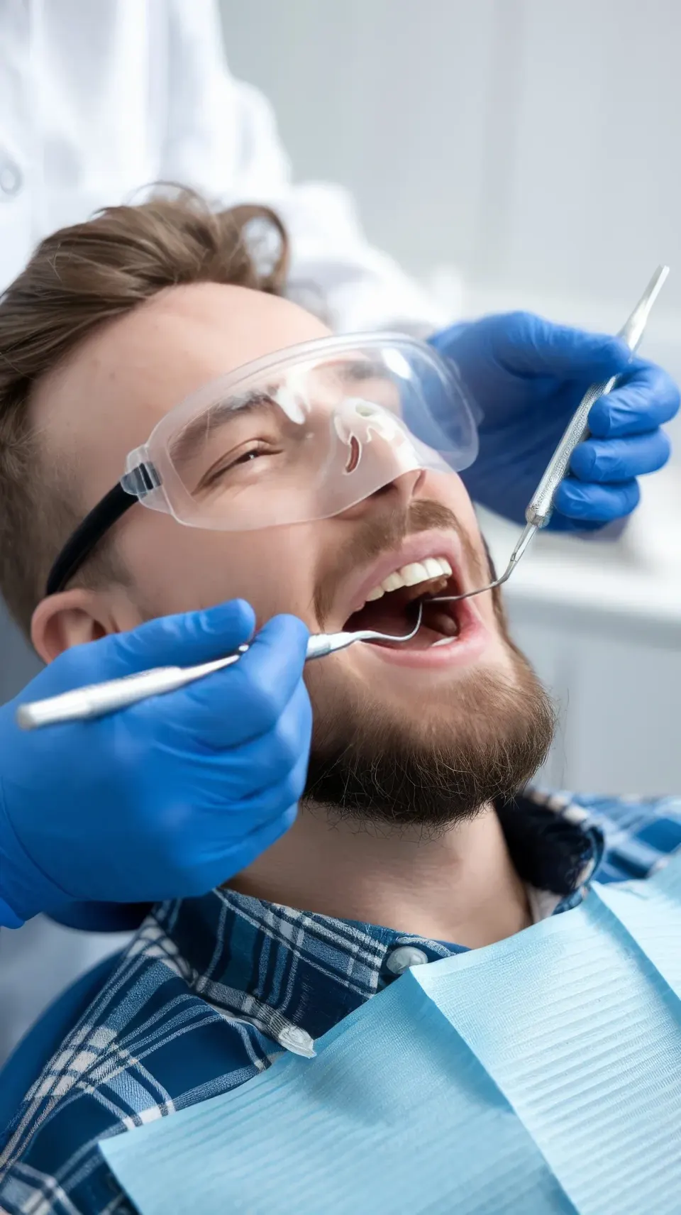 Patient smiling after fluoride treatment at Enclave Dental Lake Mary FL