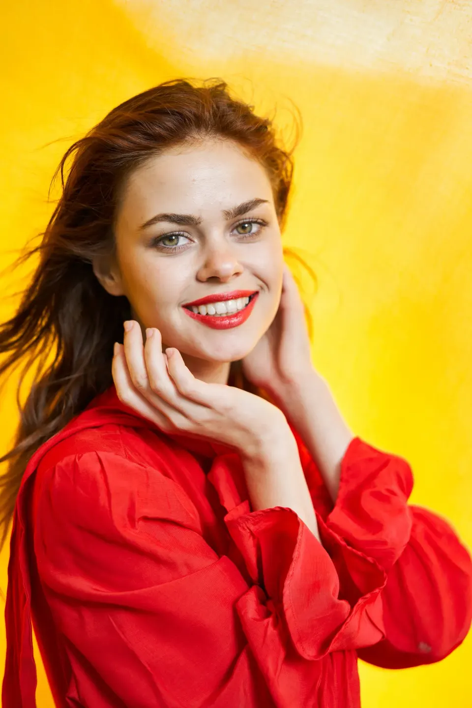 Happy patient after smile makeover at Enclave Dental Lake Mary FL